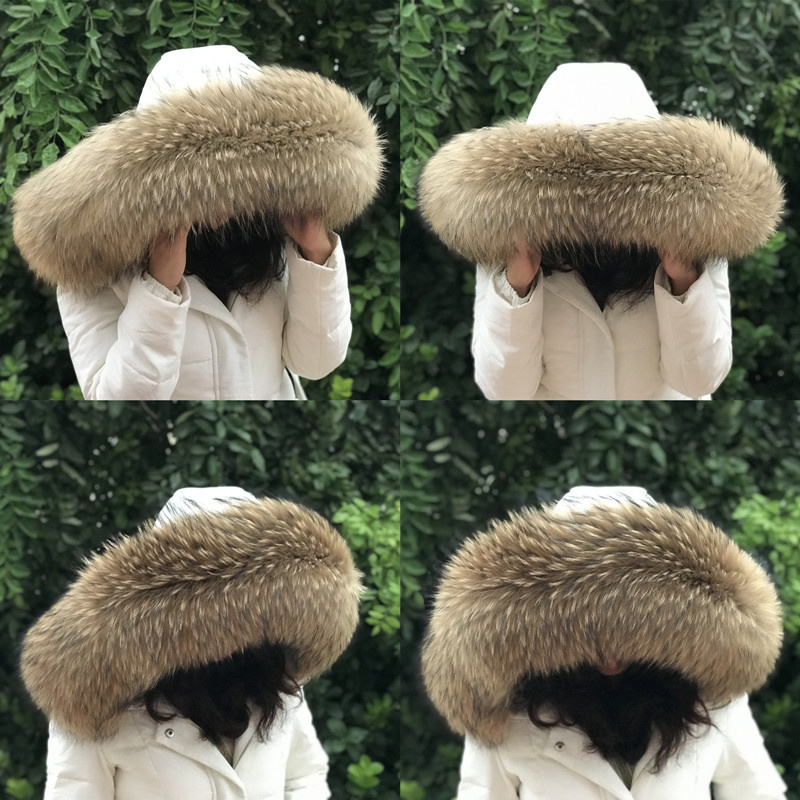 Winter Clothing For Sale - Cuello de piel de mapache Natural
