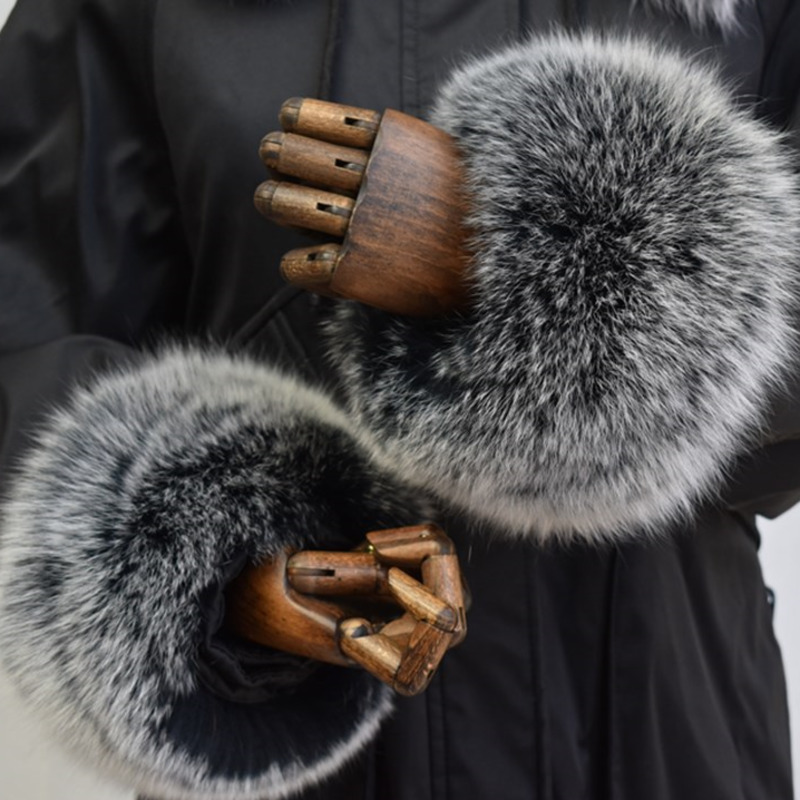 Puños de piel de zorro para mu - Winter Clothing For Sale reseña y precio