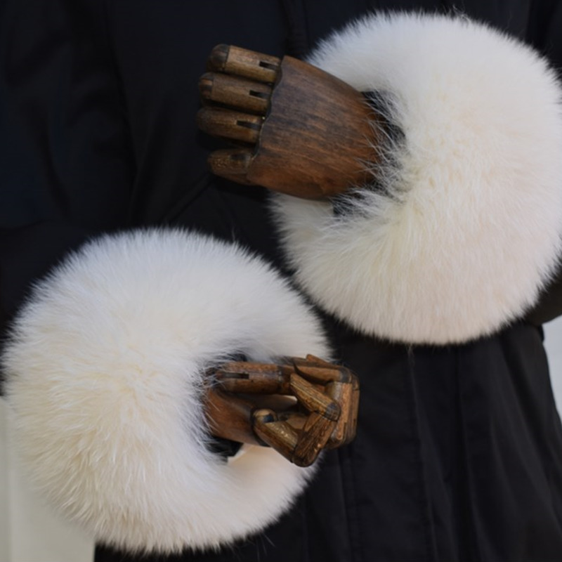 Puños de piel de zorro para mu - Winter Clothing For Sale reseña y precio