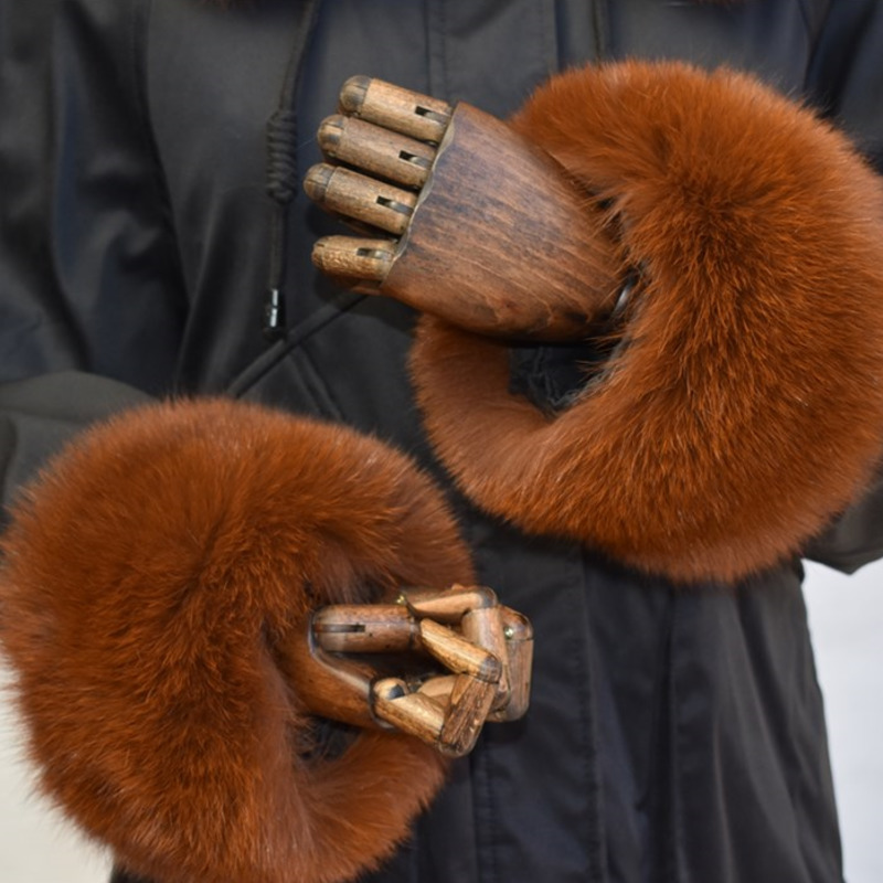 Puños de piel de zorro para mu - Winter Clothing For Sale reseña y precio