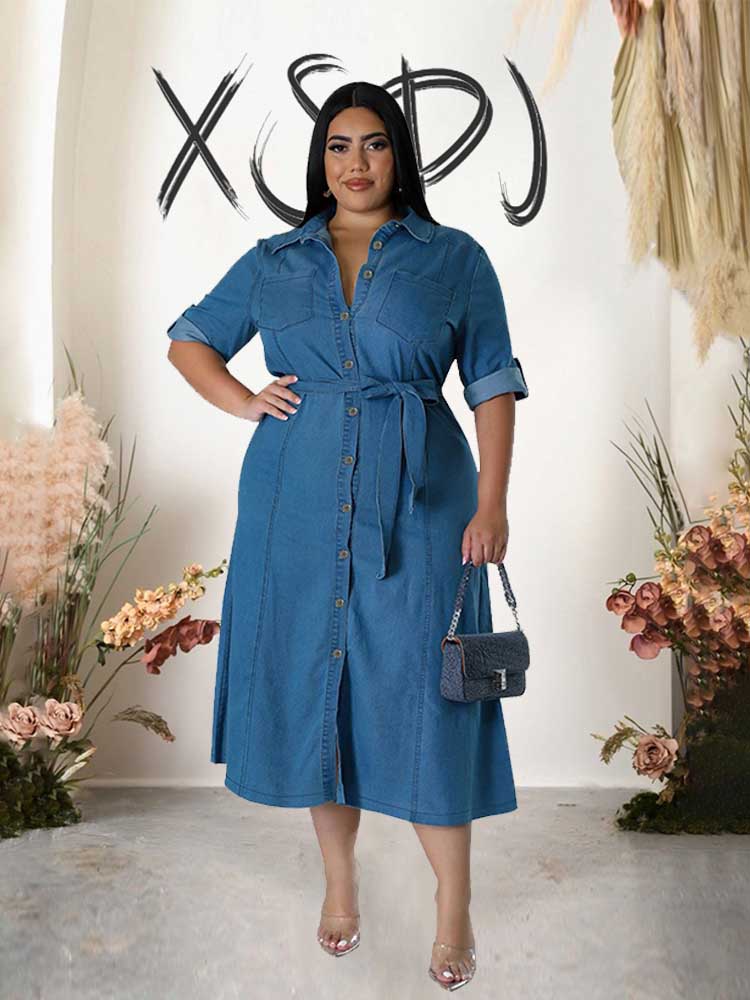 Vestido de mezclilla elegante  - Winter Clothing Wholesale reseña y precio