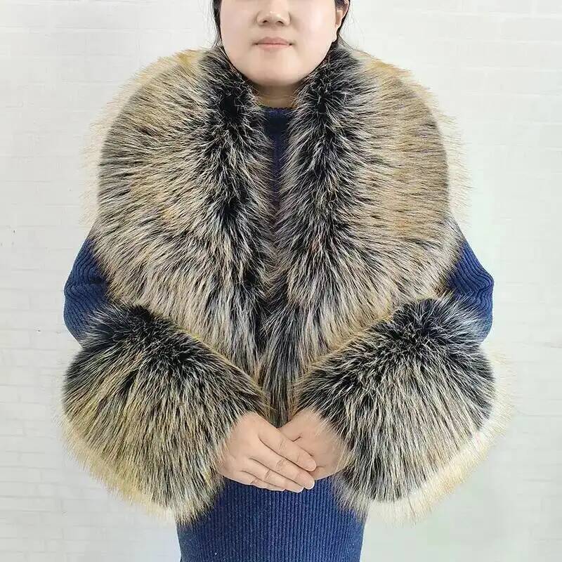 Bufanda grande de piel de zorr - Winter Clothing For Sale reseña y precio