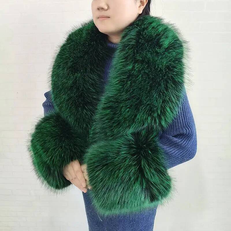 Bufanda grande de piel de zorr - Winter Clothing For Sale reseña y precio