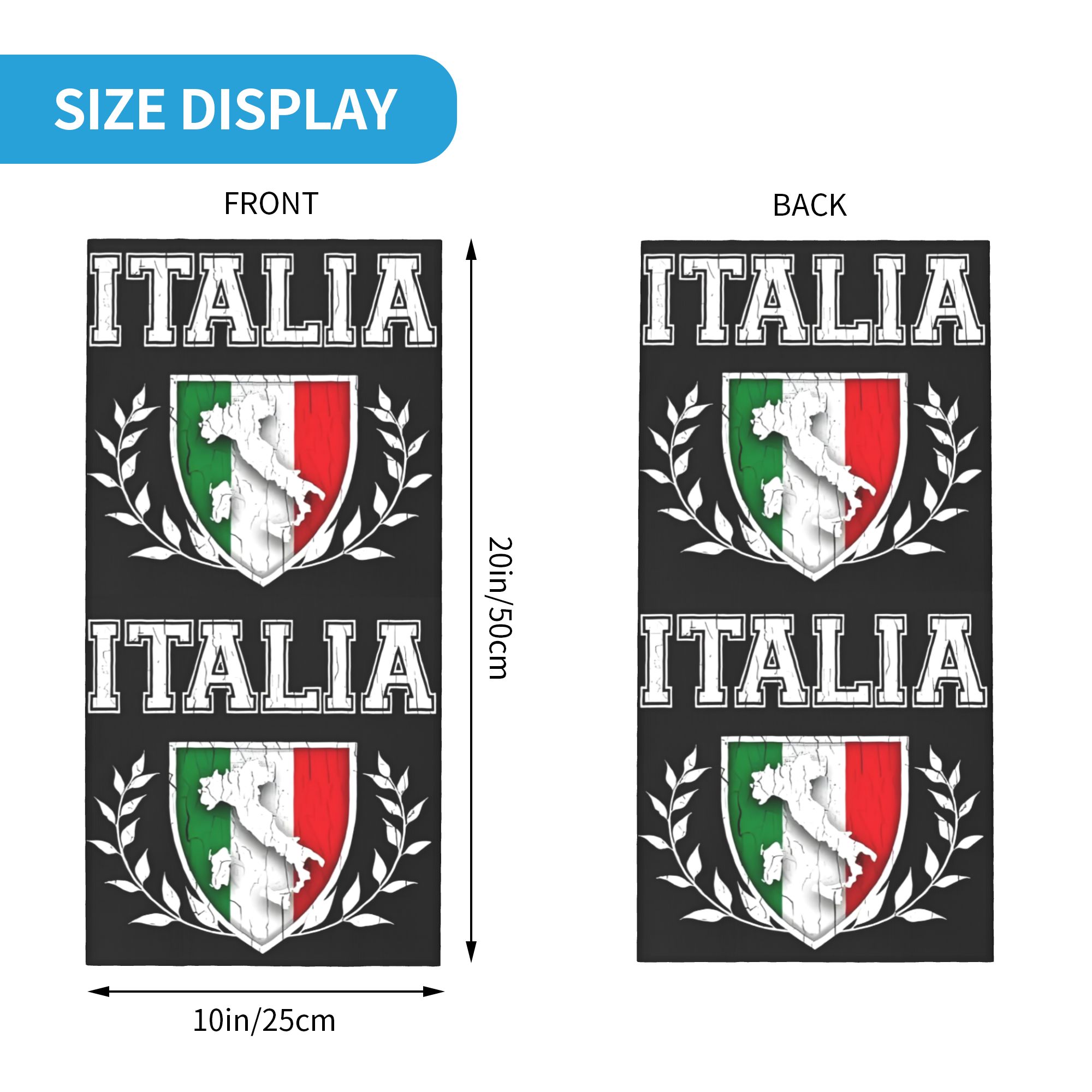 Bandana con bandera de Italia  - Winter Clothing For Sale reseña y precio