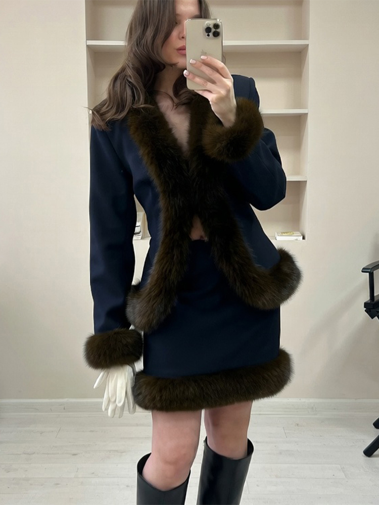 Conjunto de Falda y Chaqueta d - Winter Clothing Online reseña y precio